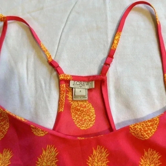 J.Crew Factory Hot Pink Racerback Pineapple Tank - Picture 4 of 6
